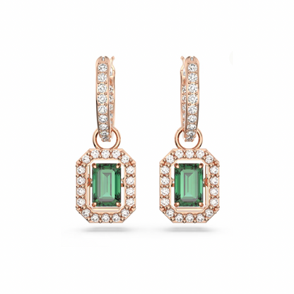 Rose Gold & Green Nakita Earrings