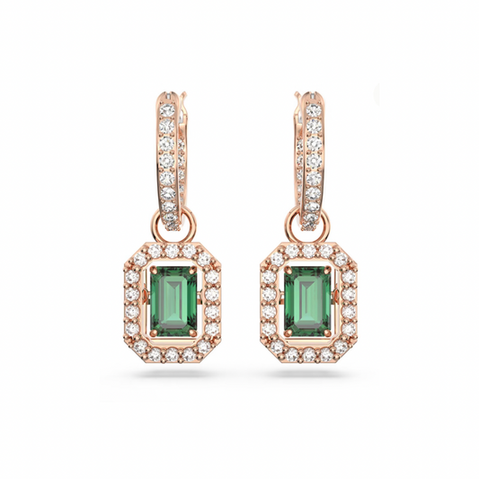 Rose Gold & Green Nakita Earrings