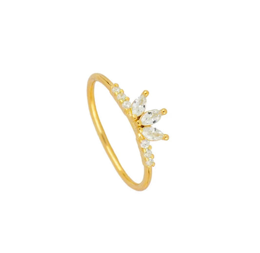 Gold Trilogy Marquise Stack Ring