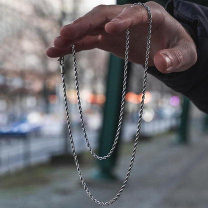 3mm Silver Rope Necklace (70cm)