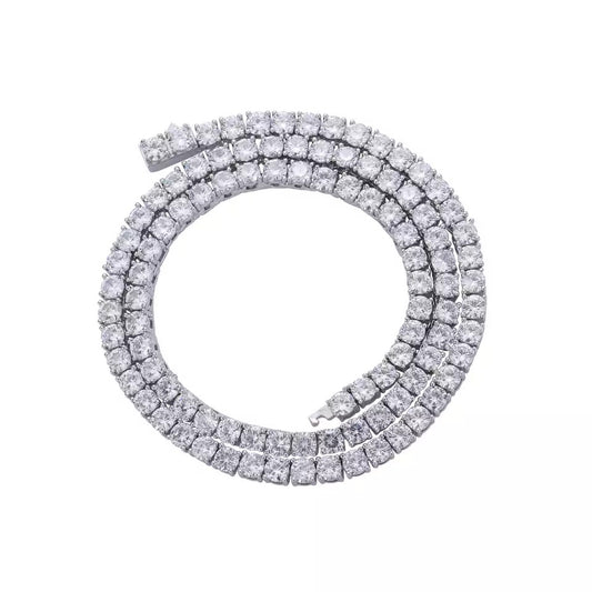 Silver Invisilink Tennis Necklace (3mm)