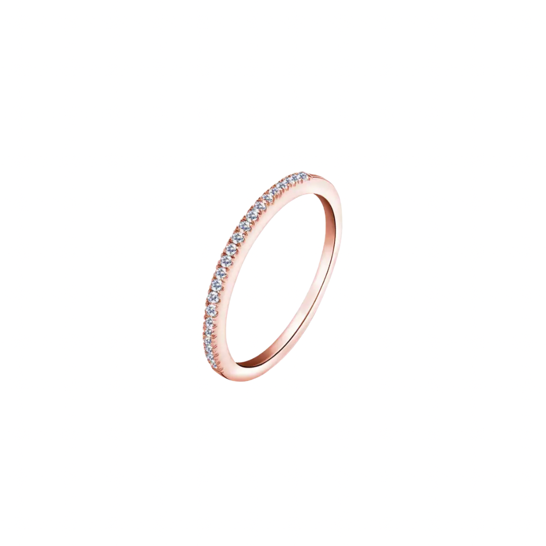 Rose Gold Pave Stack Eternity Ring