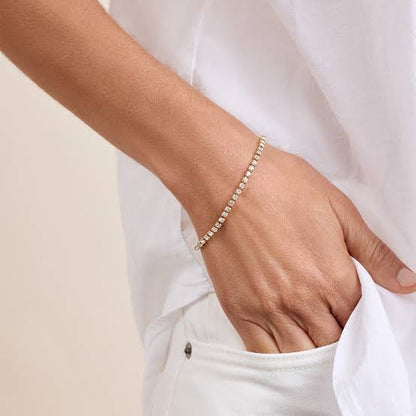 White Lab Sapphire Tennis Bracelet