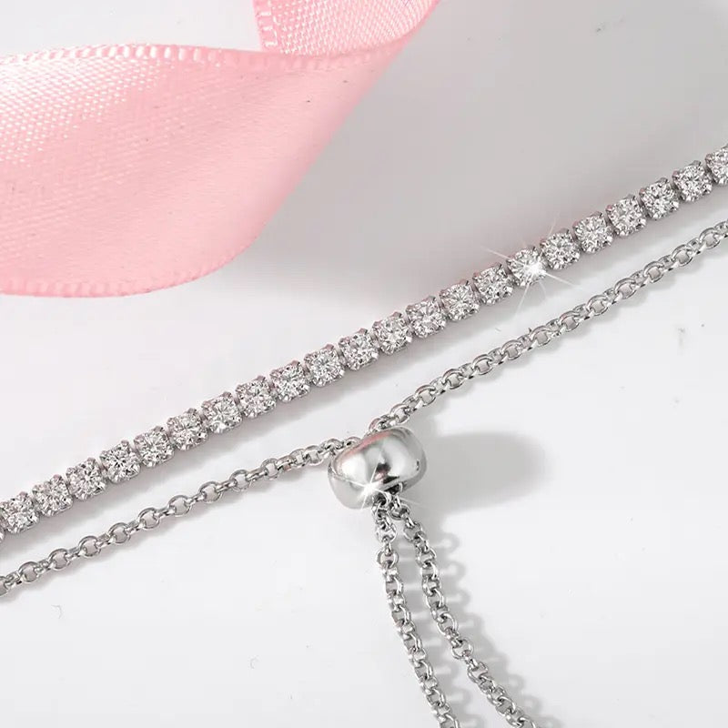 Fine Adjustable Tennis Bracelet