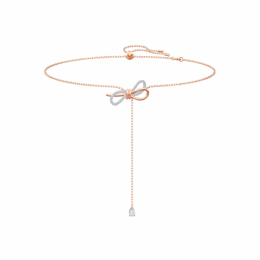 Tennis Bow Dangle Necklace