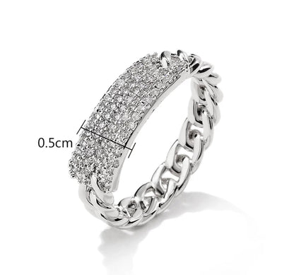 Micro Inlay Bar Ring