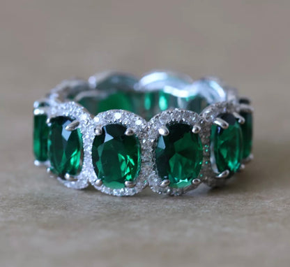 Alyssa Emerald Oval Eternity