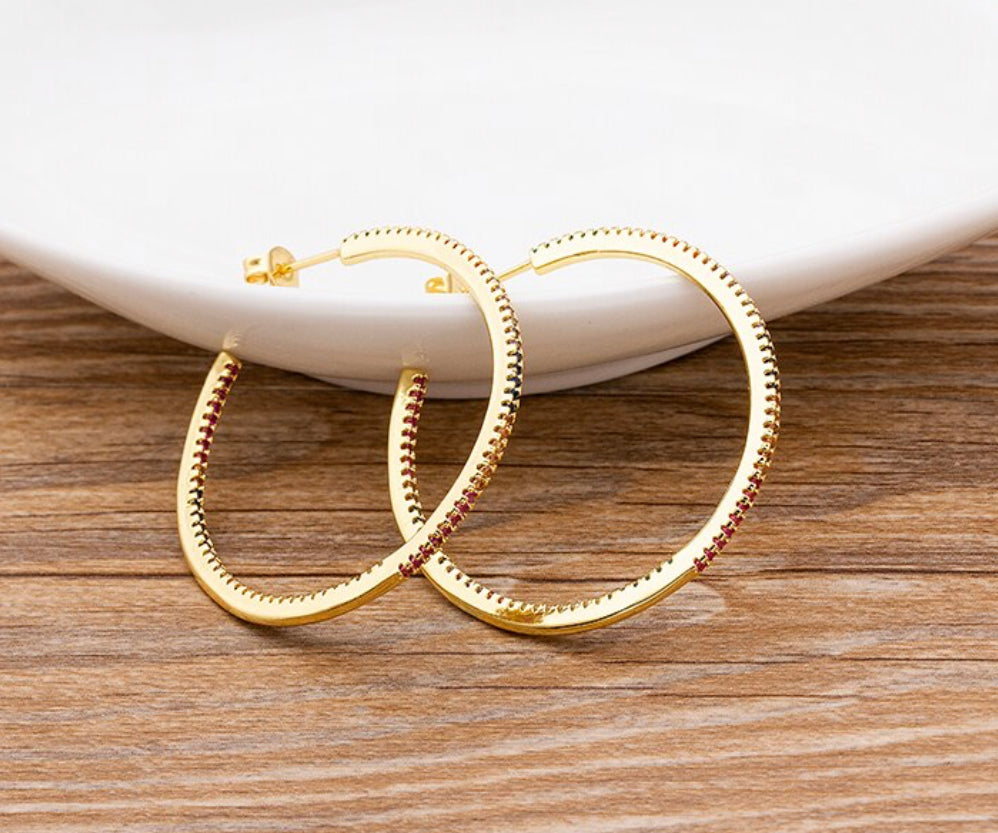 Candyland Gold Hoops