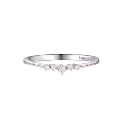 Silver Starry Stack Ring