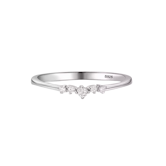 Silver Starry Stack Ring