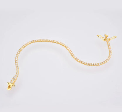 Gold 2mm Tennis bracelet (925)