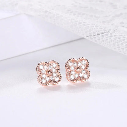 Full Rose Gold Pave Illuminaire Clover Set