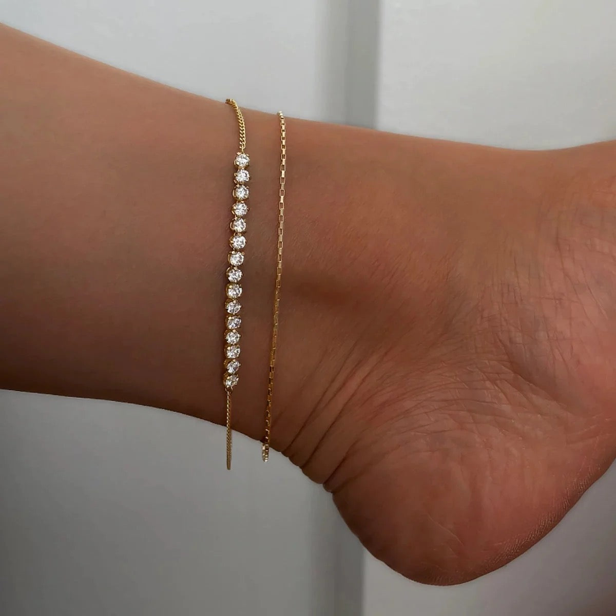 Mishkah’s Golden Trio Anklets
