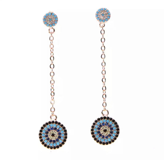 Sarissa Evil Eye Drop Earring