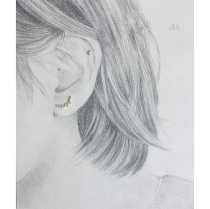 14k Edens Wreath Gold Earring