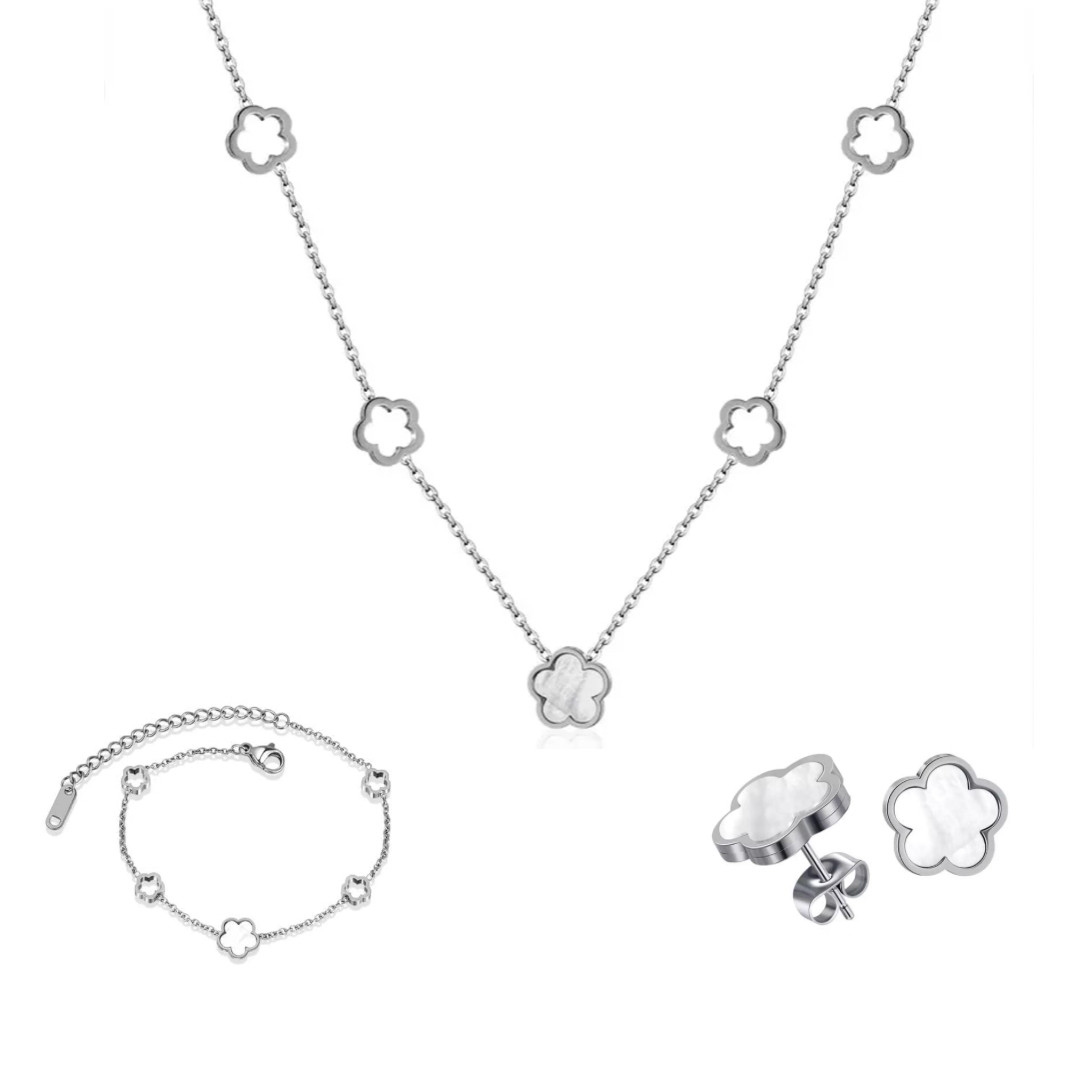 Silver Clover Set