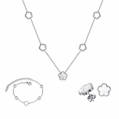 Silver Clover Set