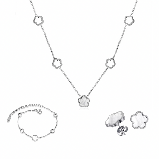 Silver Clover Set