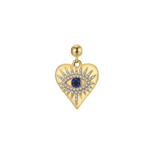 Elite Series Gold Eye Of Love Charm (925, Vermeil)