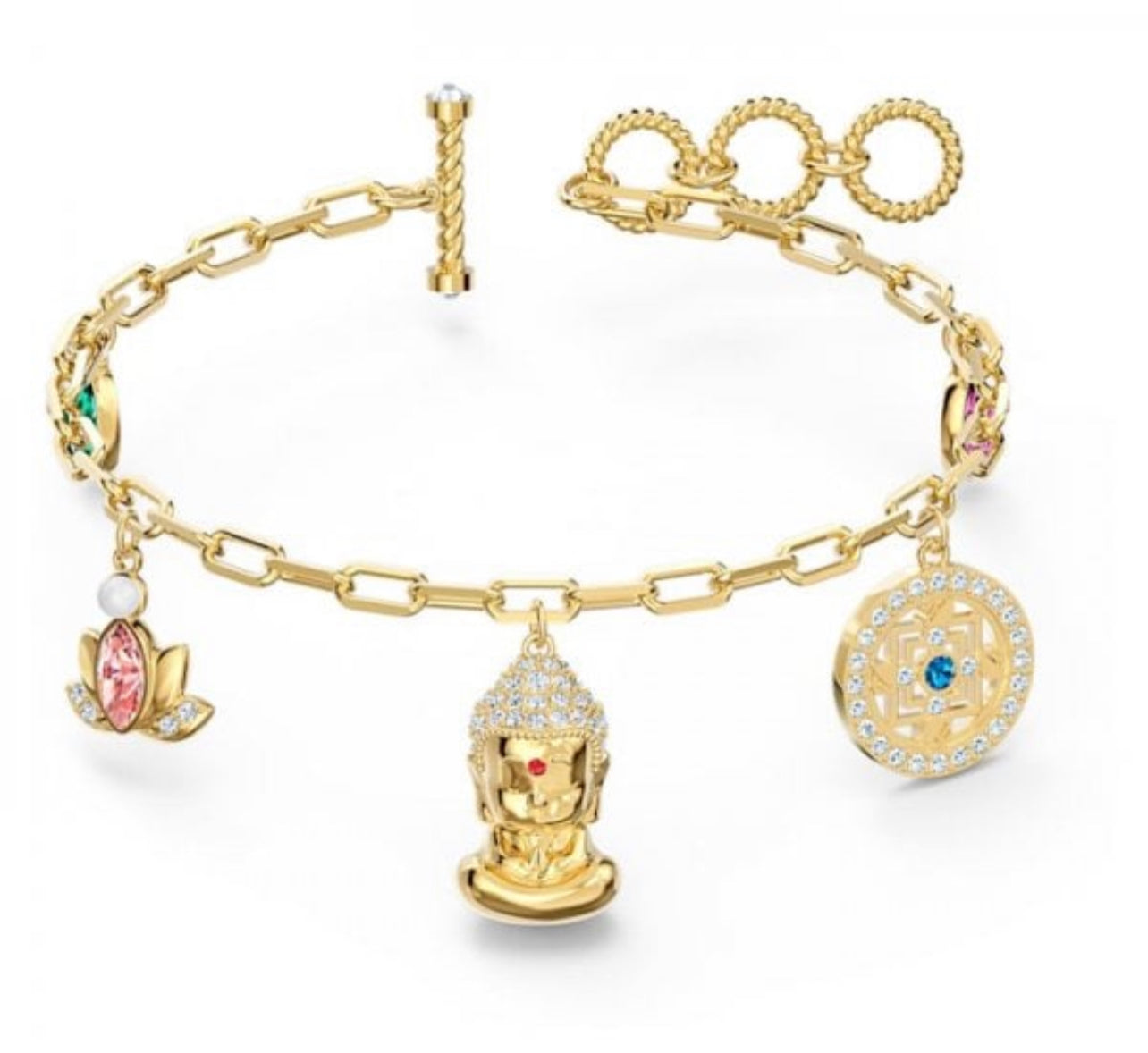 Gold Buddha Charm Bracelet