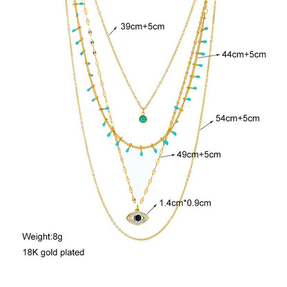 Grecian Goddess Evil Eye Necklace