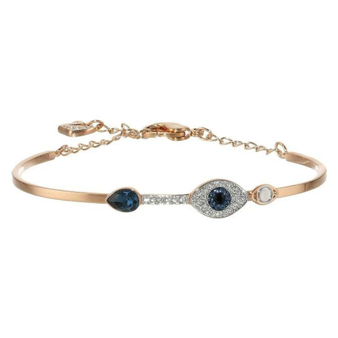 Moonlight Evil Eye Rose Gold Bangle