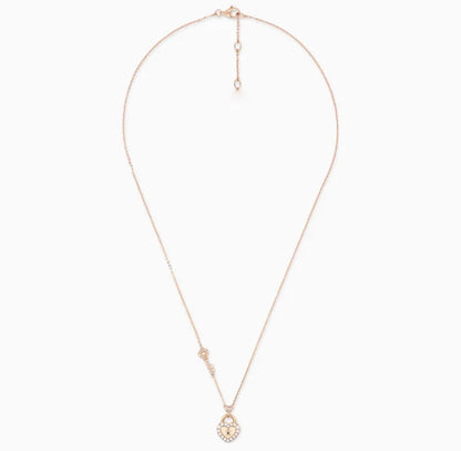 Rose Padlock Necklace (Mix Metal)