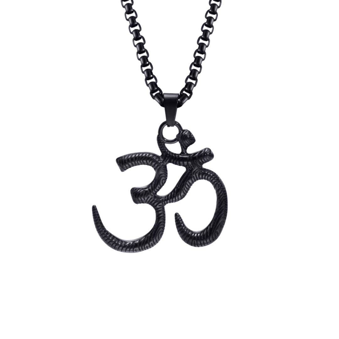 Mens Black Aum Absolute Necklace