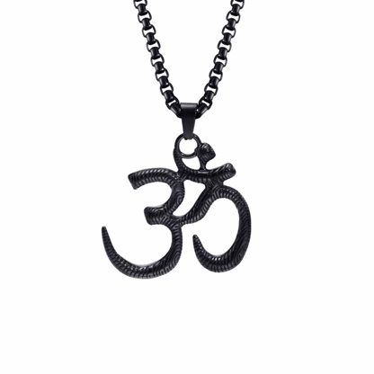 Mens Black Aum Absolute Necklace
