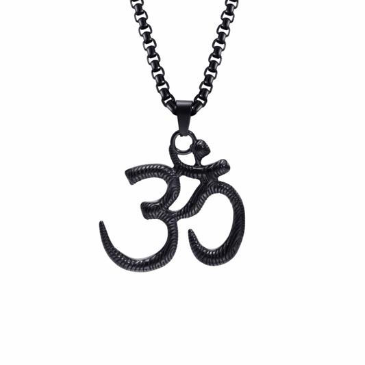 Mens Black Aum Absolute Necklace