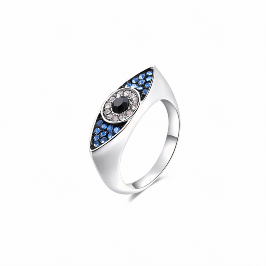 Silver Evil Eye Ring