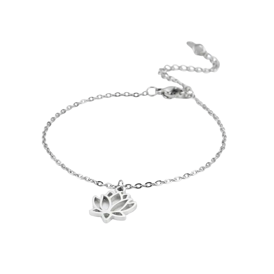 Silver Lotus Leaf Anklet