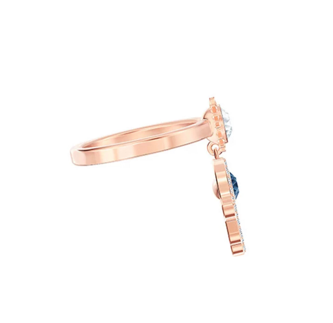 Moonlight Hamsa Hand Dangle Ring