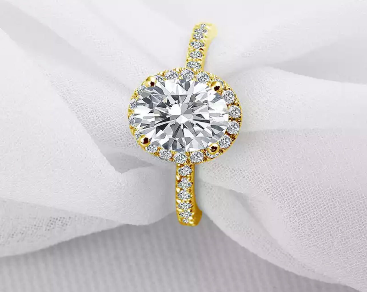 Gold Oval Halo