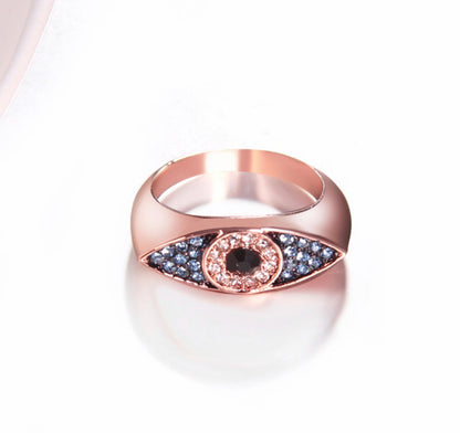 Rose Evil Eye Ring