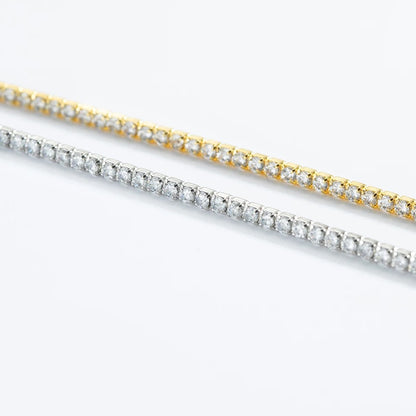 Silver Locker Tennis Bracelet (2mm)