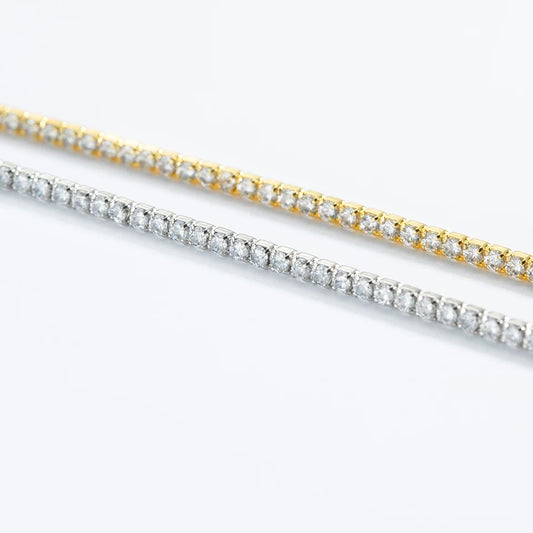 Silver Locker Tennis Bracelet (2mm)