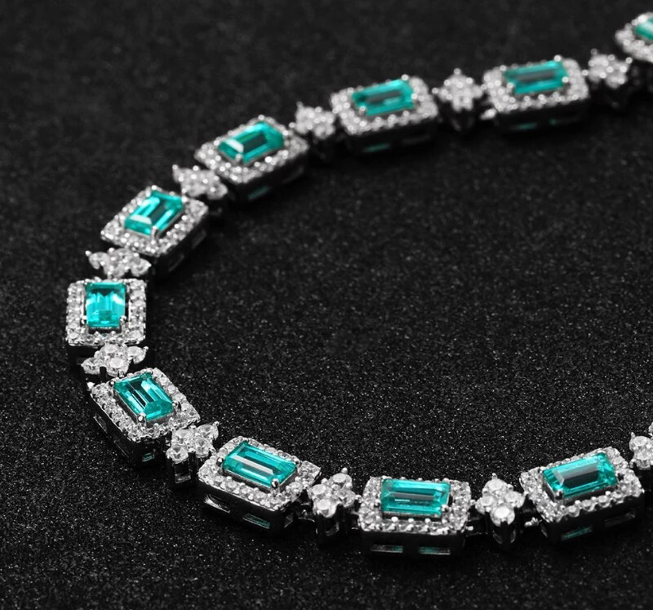 Paraiba Tourmaline Emerald Bracelet