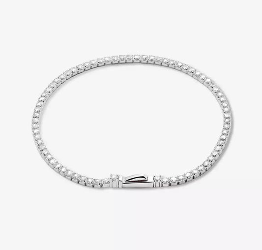 Silver Locker Tennis Bracelet (2mm)