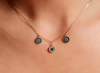 Enigma Charm Evil Eye Necklace