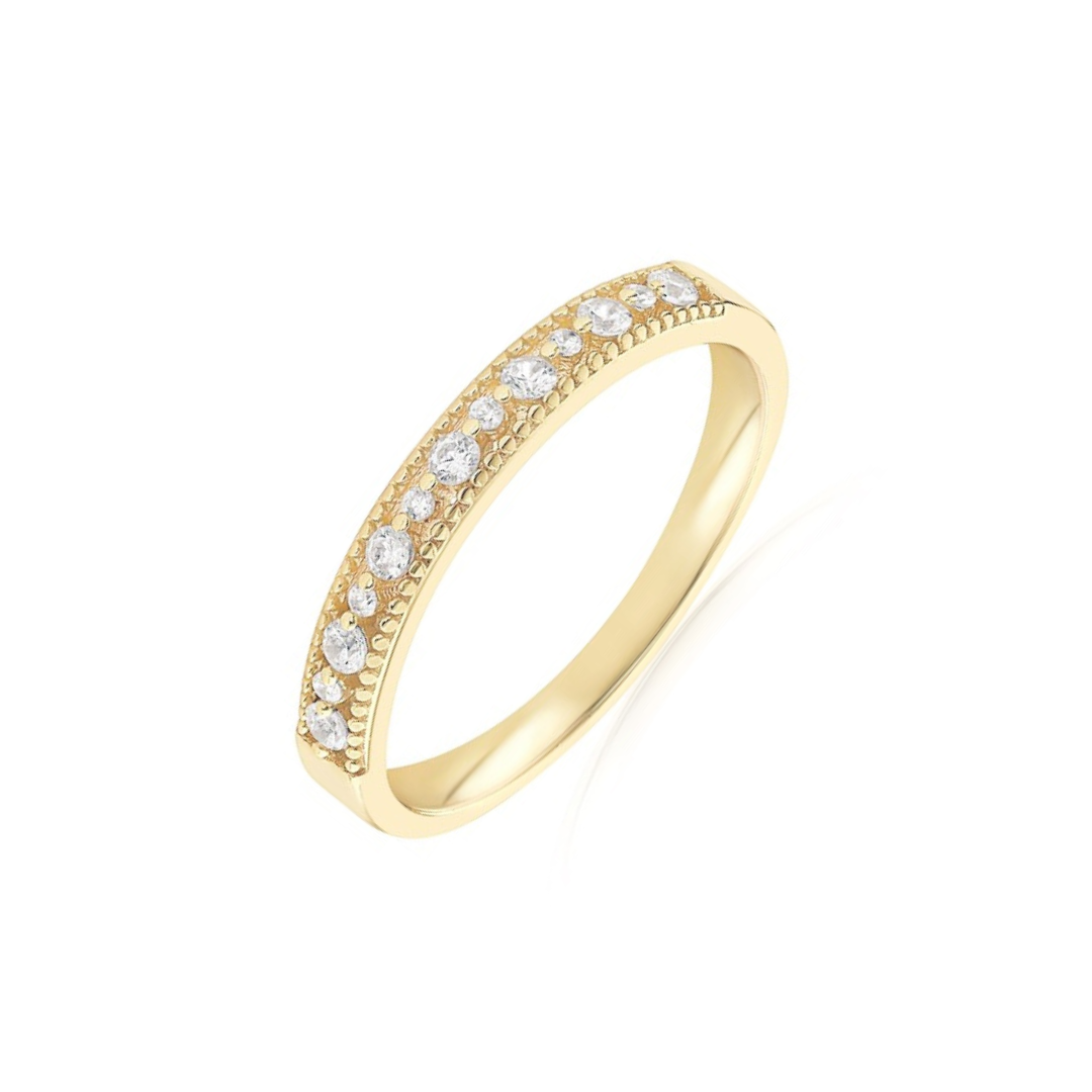 Gold Vintage Brilliant Stack Ring