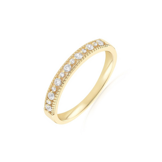 Gold Vintage Brilliant Stack Ring