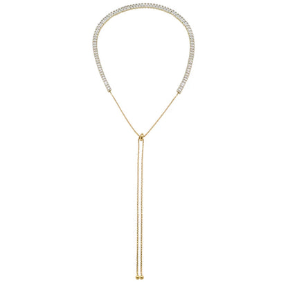 Gold Baguette Tennis Set