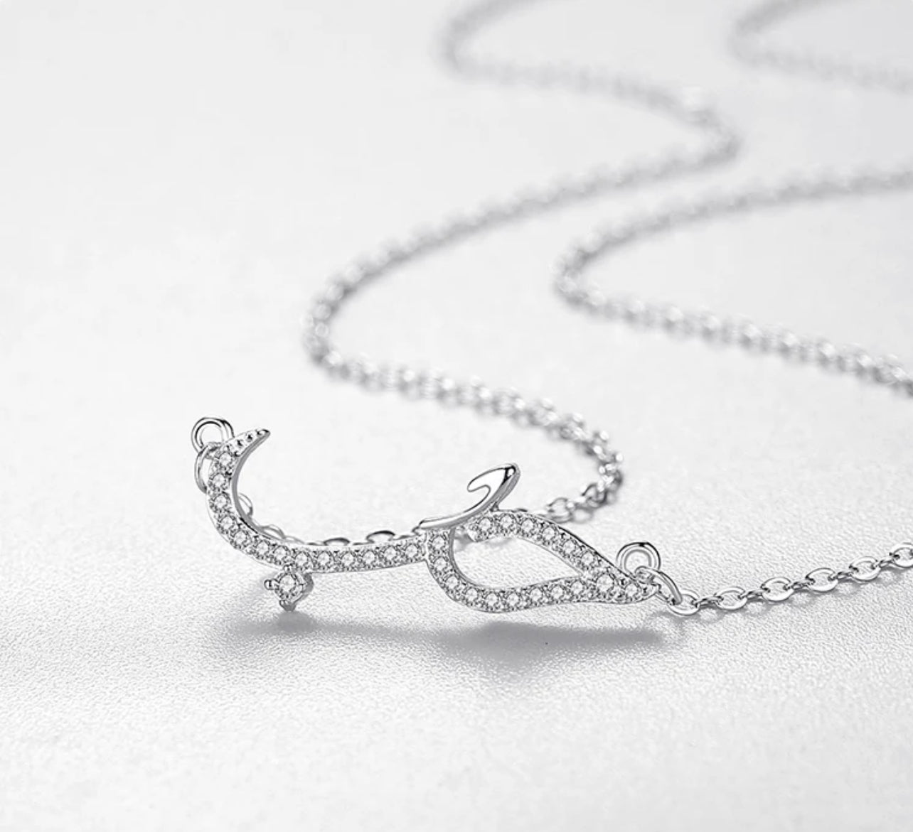 Silver Habibti Pave NSCD Necklace (925)