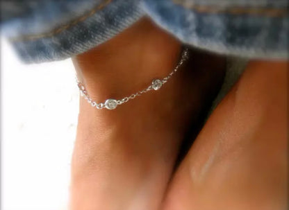 Bezel Sparkle Anklet