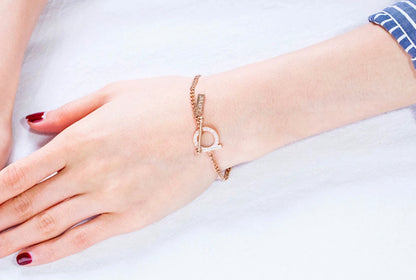 Rose Gold Love Tag Bracelet