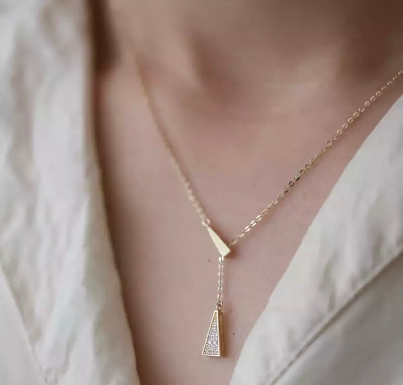 Gold Pave Drop Chain