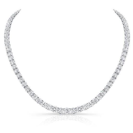 Silver Invisilink Tennis Necklace (4mm)