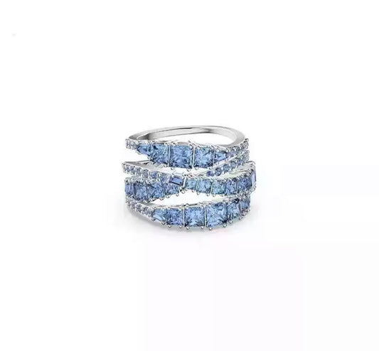 Blue Candy Wrapover Princess Ring