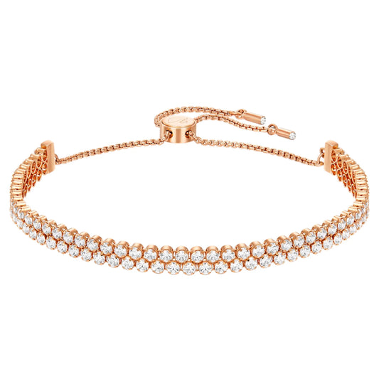 Rose Gold Double Strand Tennis Bracelet